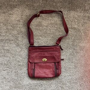 Stylish Burgundy Crossbody Bag
